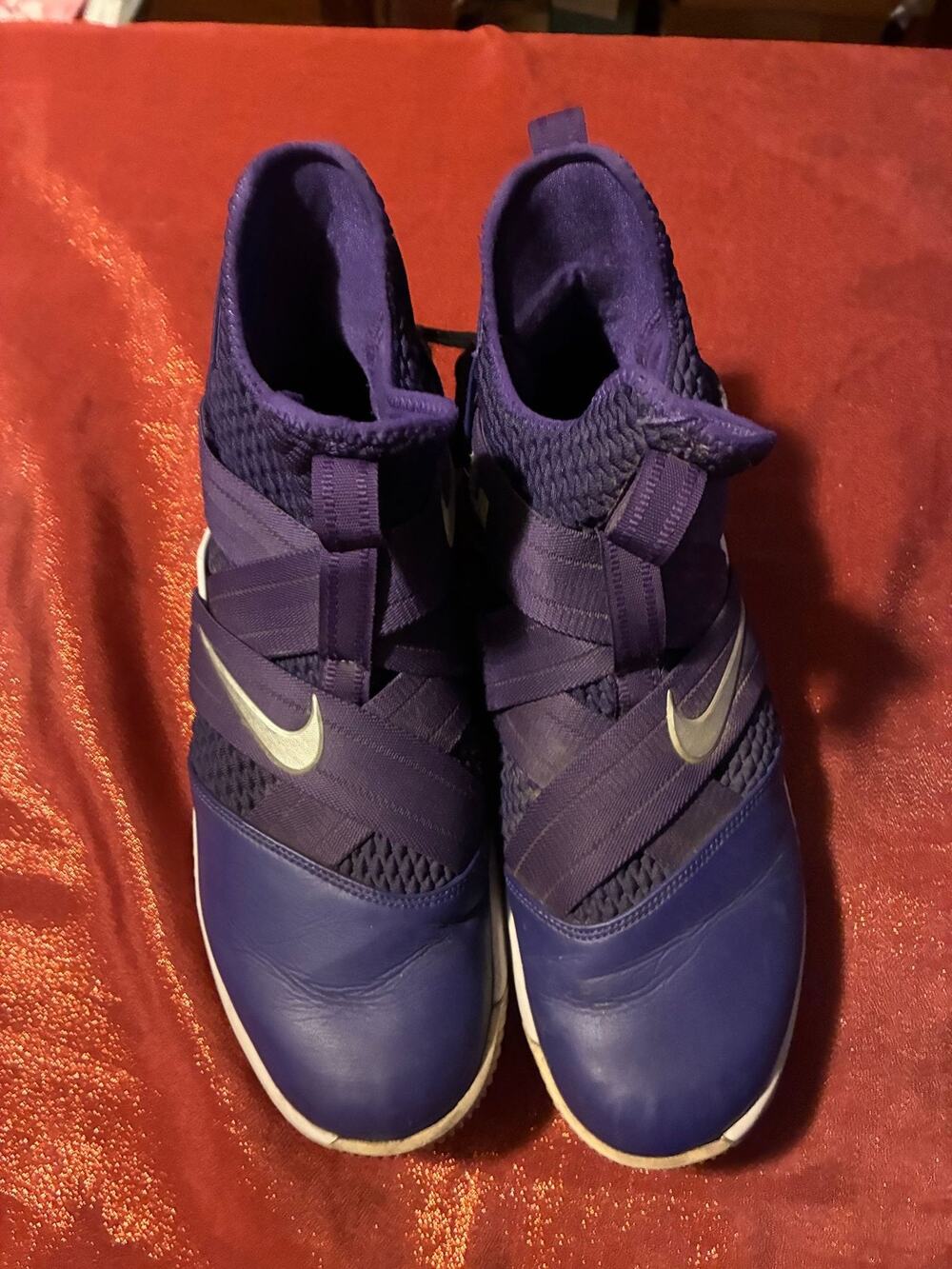 Nike Shoes Mens 13 LeBron Soldier Strap Basketball Purple Sneakers Preowned